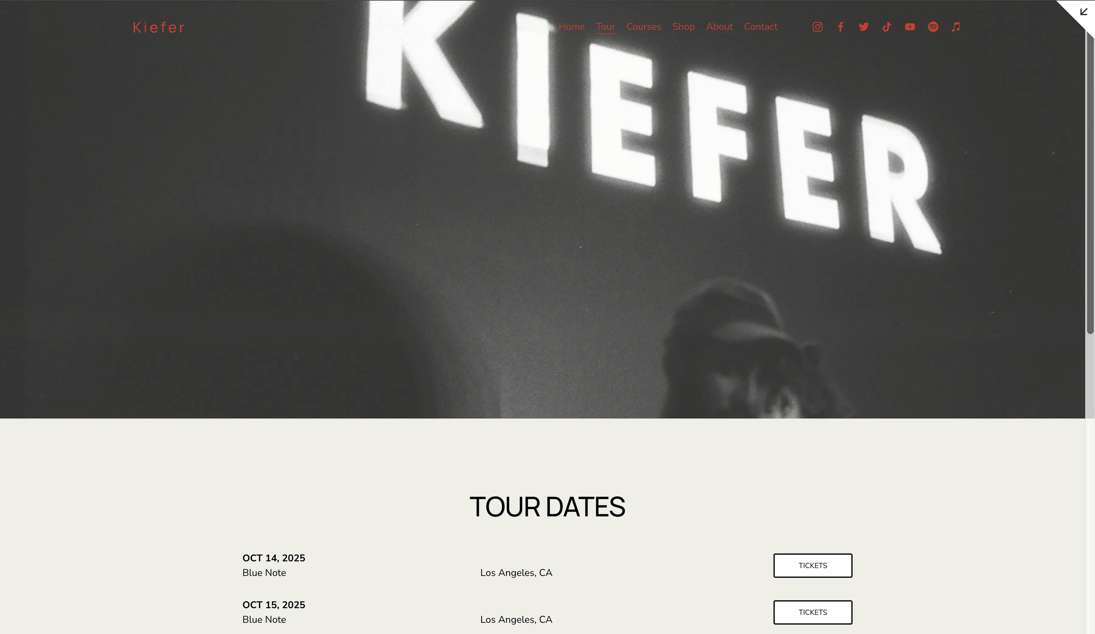 Kiefer Music - Old Tickets
